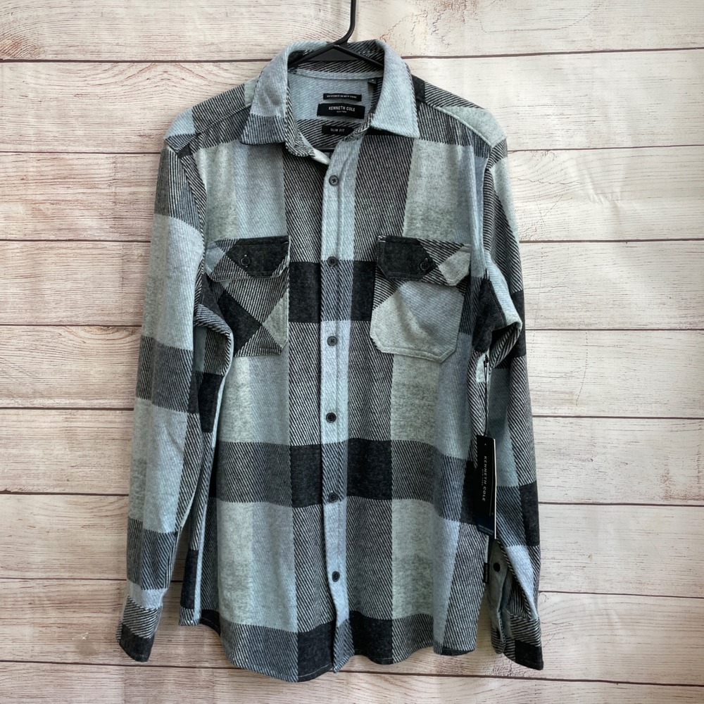 NEW WITH‎ TAGS KENNETH COLE PLAID FLANNEL SHIRT